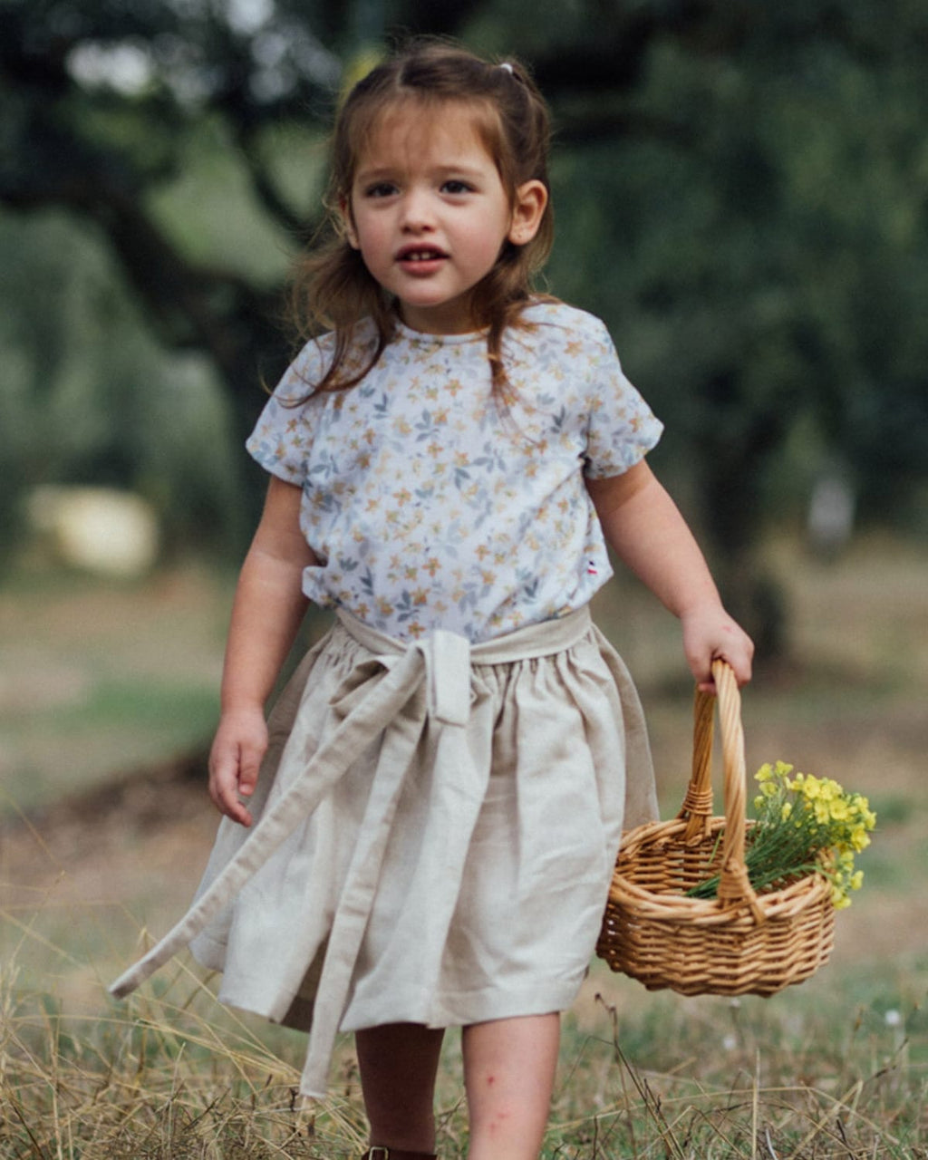 Epiko Jupe Jupe fille lin naturel VERVEINE Mode durable made in france et europe