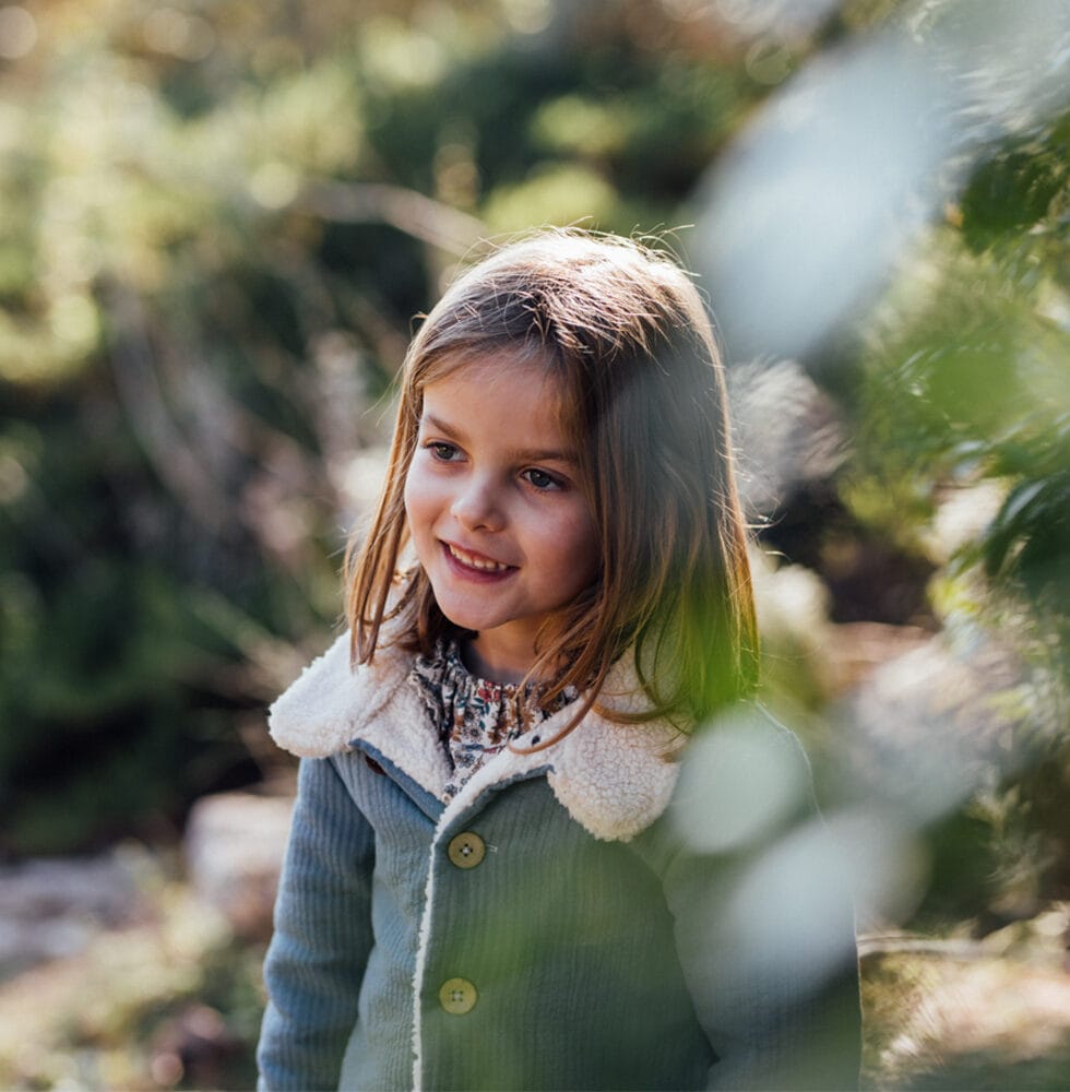 Epiko Manteau Veste enfant réversible bleu SAUGE Mode durable made in france et europe