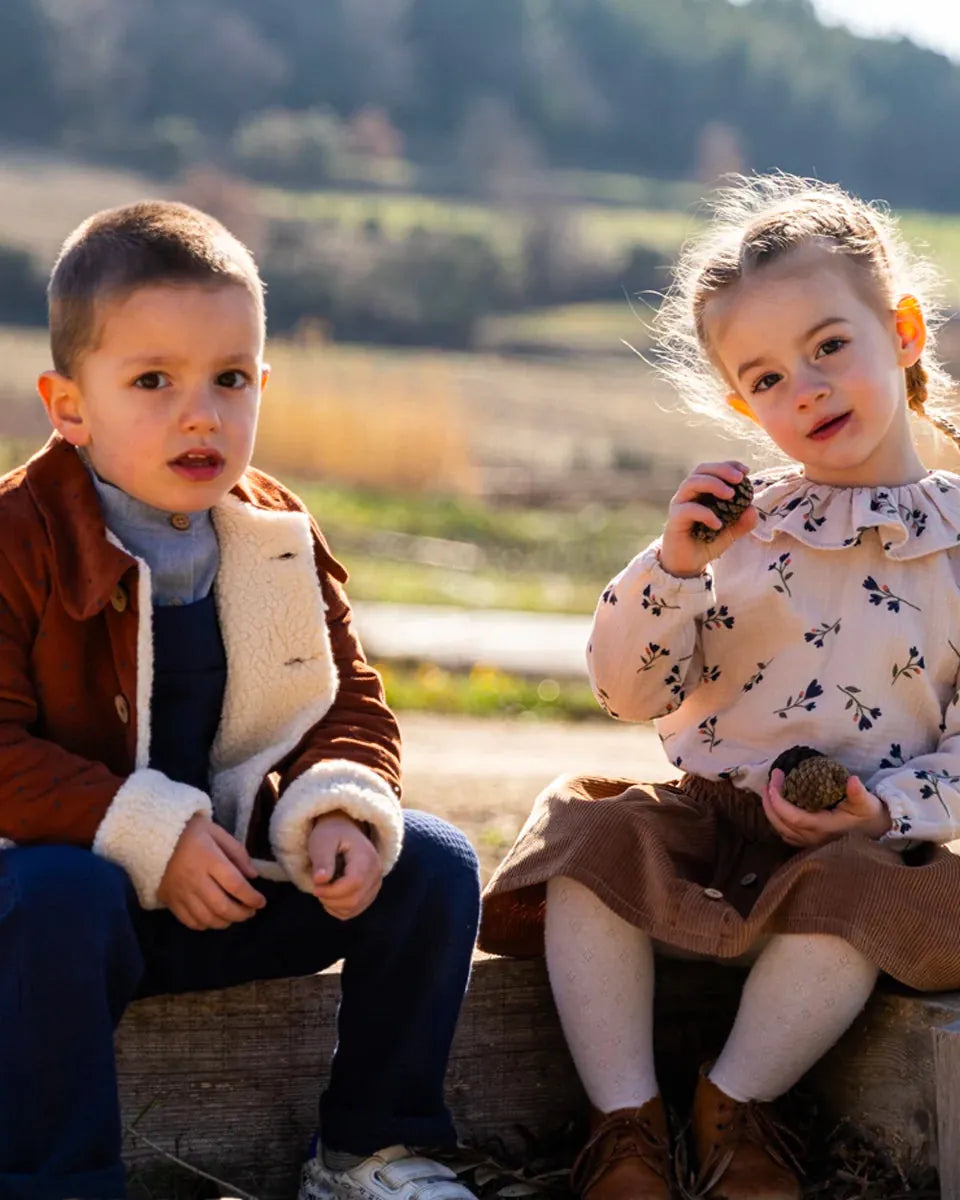 Epiko Manteau Veste hiver enfant doublée sherpa SAUGE Mode durable made in france et europe