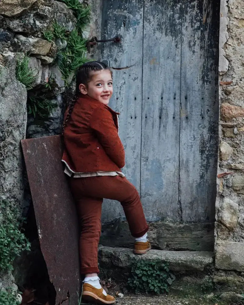 Epiko Manteau Veste hiver enfant doublée sherpa SAUGE Mode durable made in france et europe