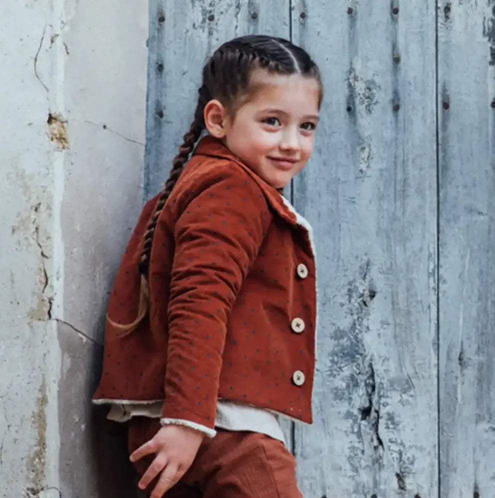 Epiko Manteau Veste hiver enfant doublée sherpa SAUGE Mode durable made in france et europe