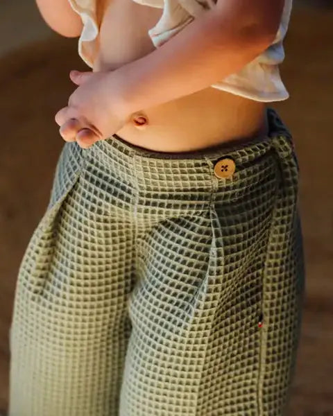 Epiko Pantalon Pantalon bébé en coton bio ABRICOTIER Mode durable made in france et europe