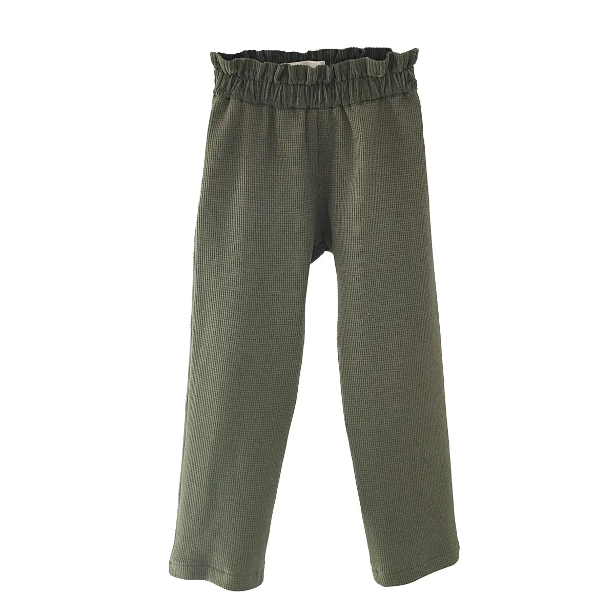 Epiko Pantalon Pantalon bébé nid d’abeille olive AMANDIER Mode durable made in france et europe