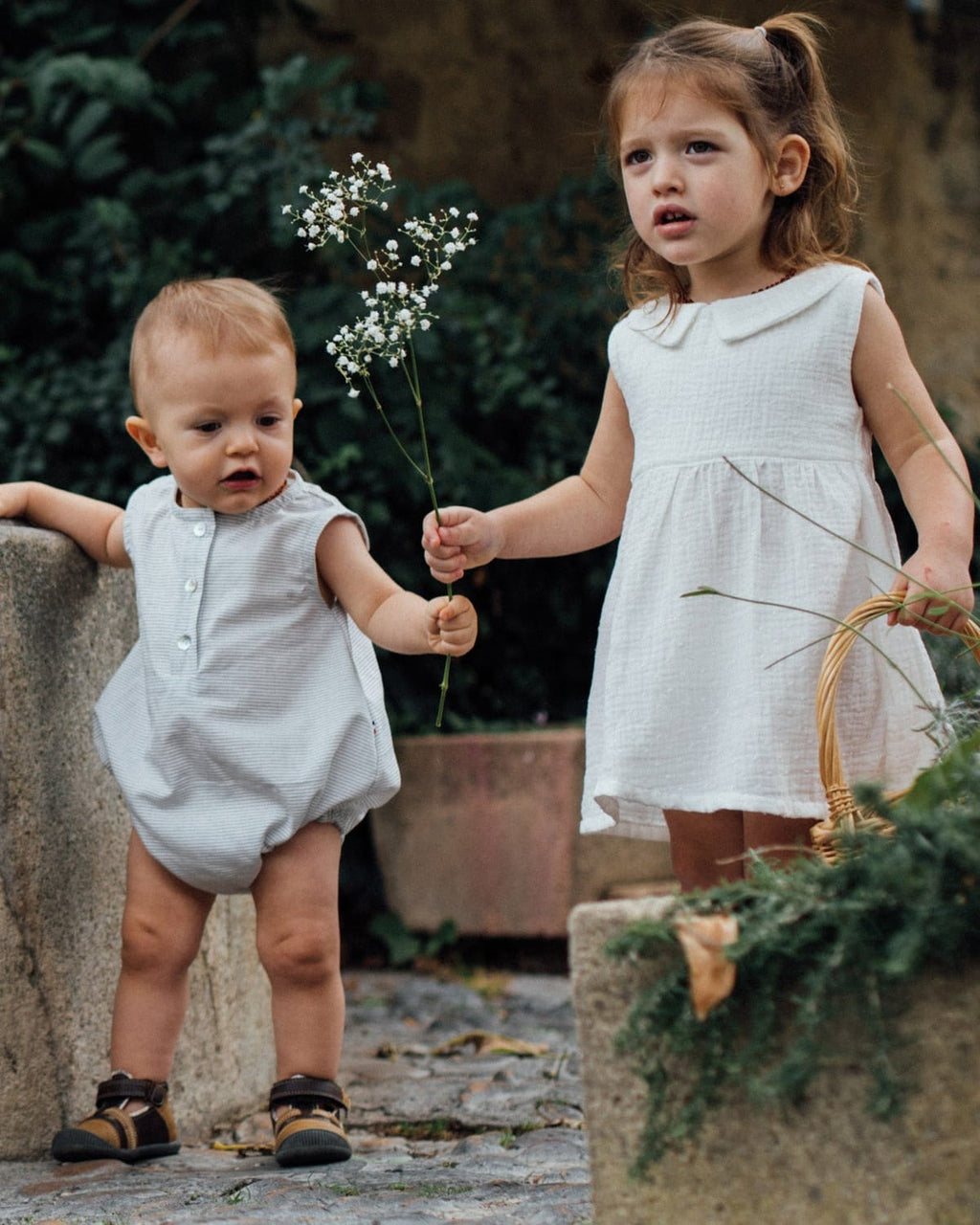 Epiko Robe Robe cérémonie enfant plumetis AUBEPINE Mode durable made in france et europe