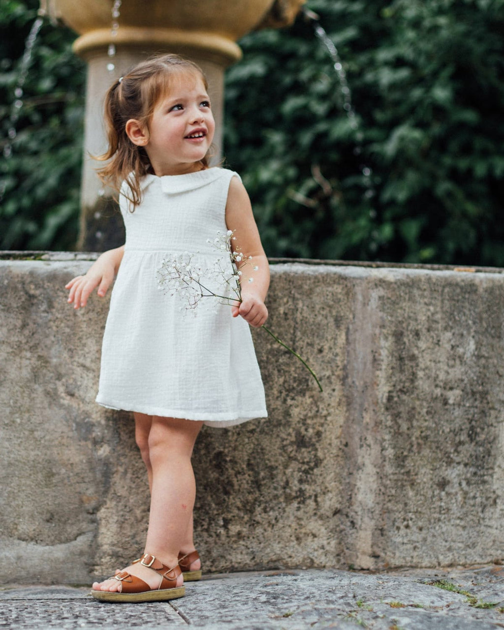 Epiko Robe Robe cérémonie enfant plumetis AUBEPINE Mode durable made in france et europe