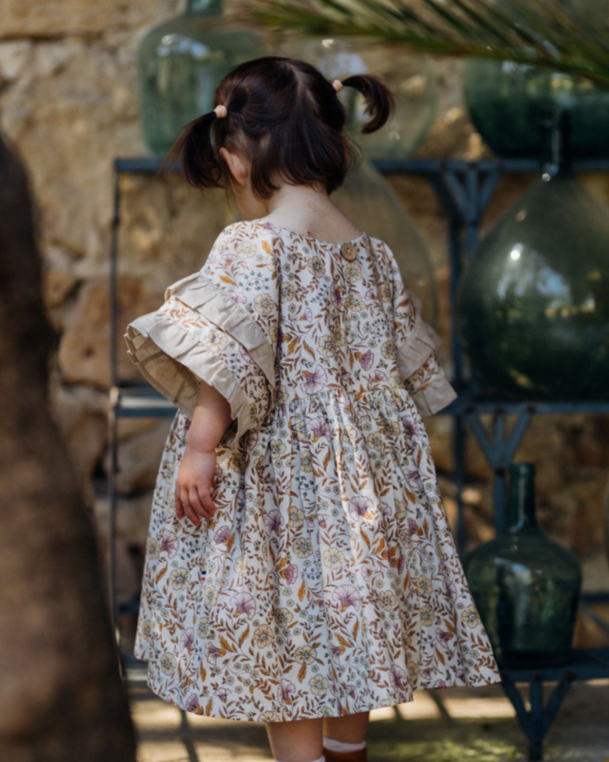 Epiko Robe Robe enfant fleurie coton bio GARDENIA Mode durable made in france et europe