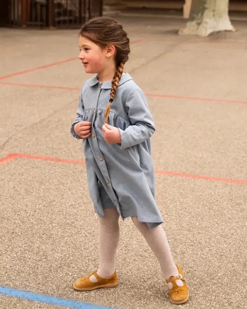 Epiko Robe Robe fille coton bio bleu tendre GAZANIA Mode durable made in france et europe