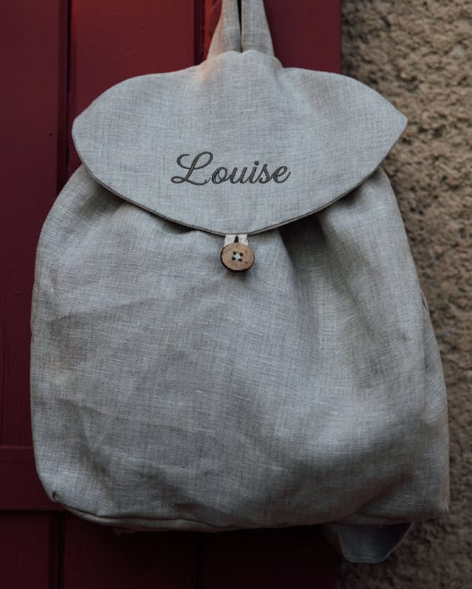 Epiko Sac à dos Sac à dos enfant lin naturel GENET Mode durable made in france et europe