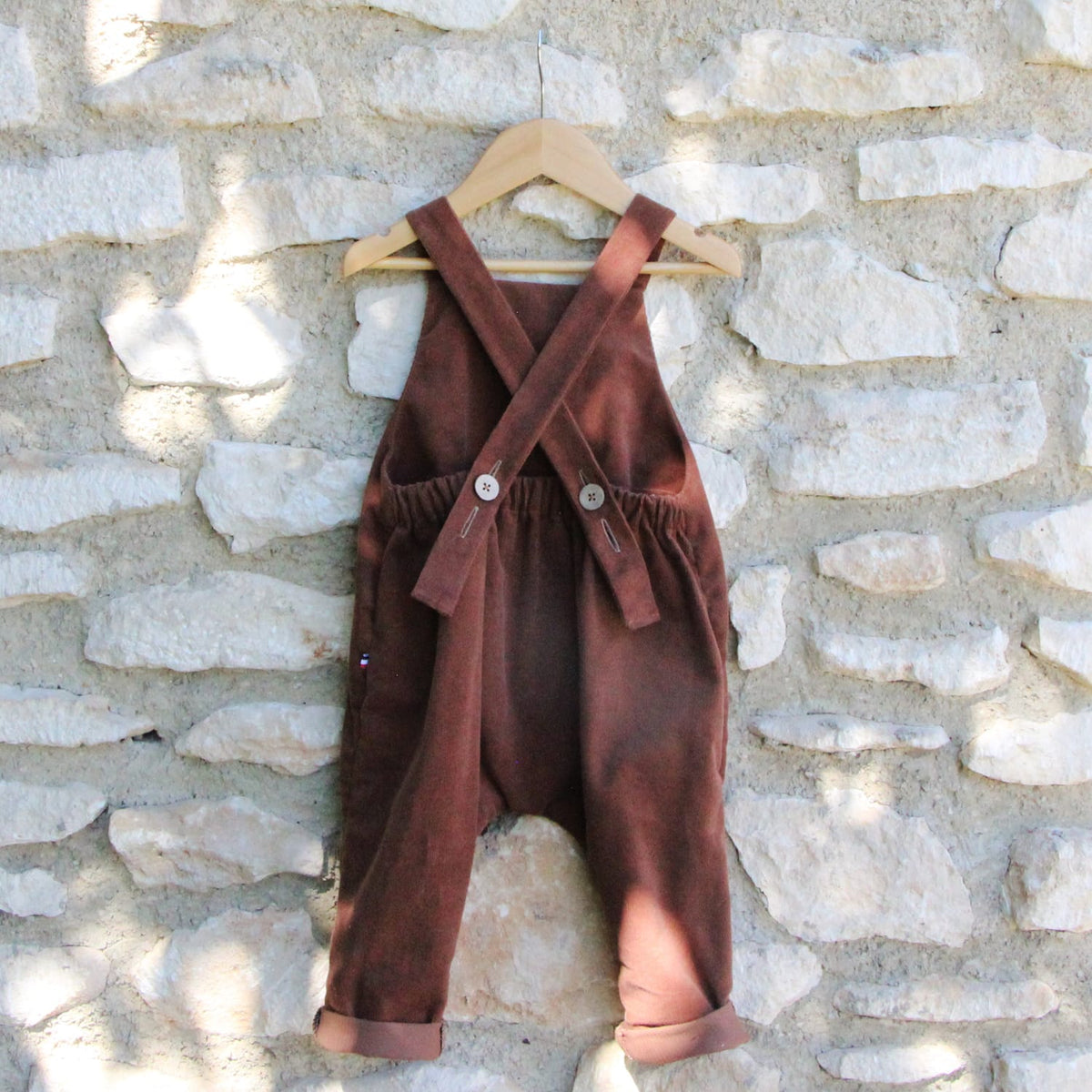 Epiko Salopette enfant velours OLIVIER Mode durable made in france et europe