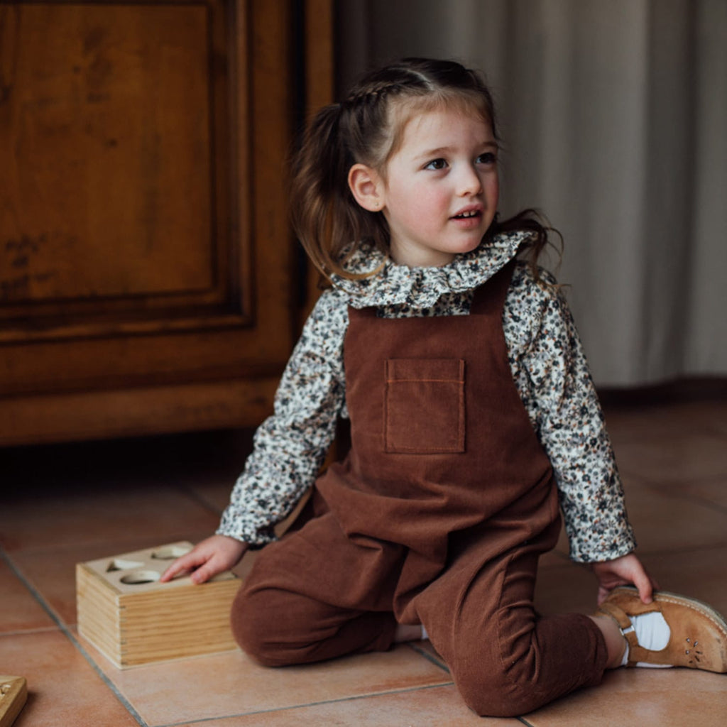 Epiko Salopette enfant velours OLIVIER Mode durable made in france et europe