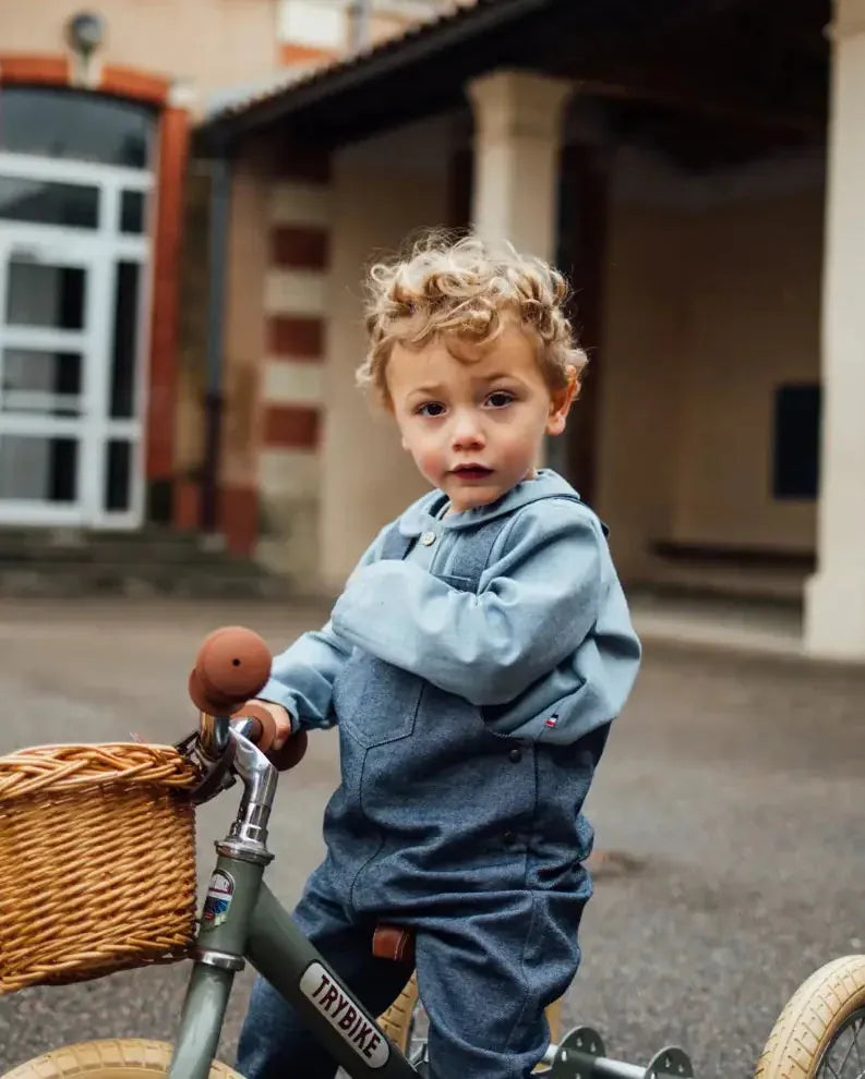 Epiko Salopette Salopette en jeans enfant et bébé REGLISSE Mode durable made in france et europe