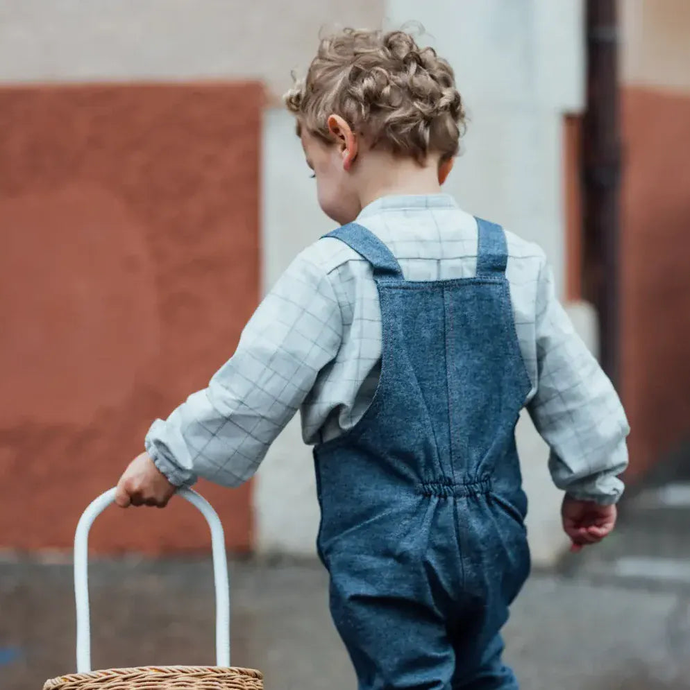 Epiko Salopette Salopette en jeans enfant et bébé REGLISSE Mode durable made in france et europe