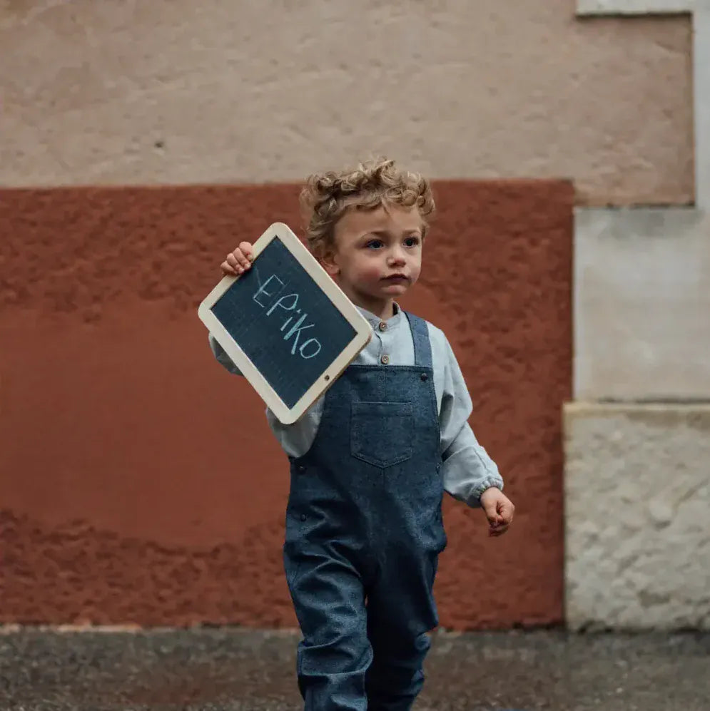 Epiko Salopette Salopette en jeans enfant et bébé REGLISSE Mode durable made in france et europe