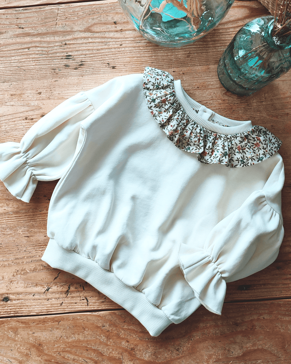 Epiko Sweat Sweat enfant molleton à colerette MIMOSA Mode durable made in france et europe