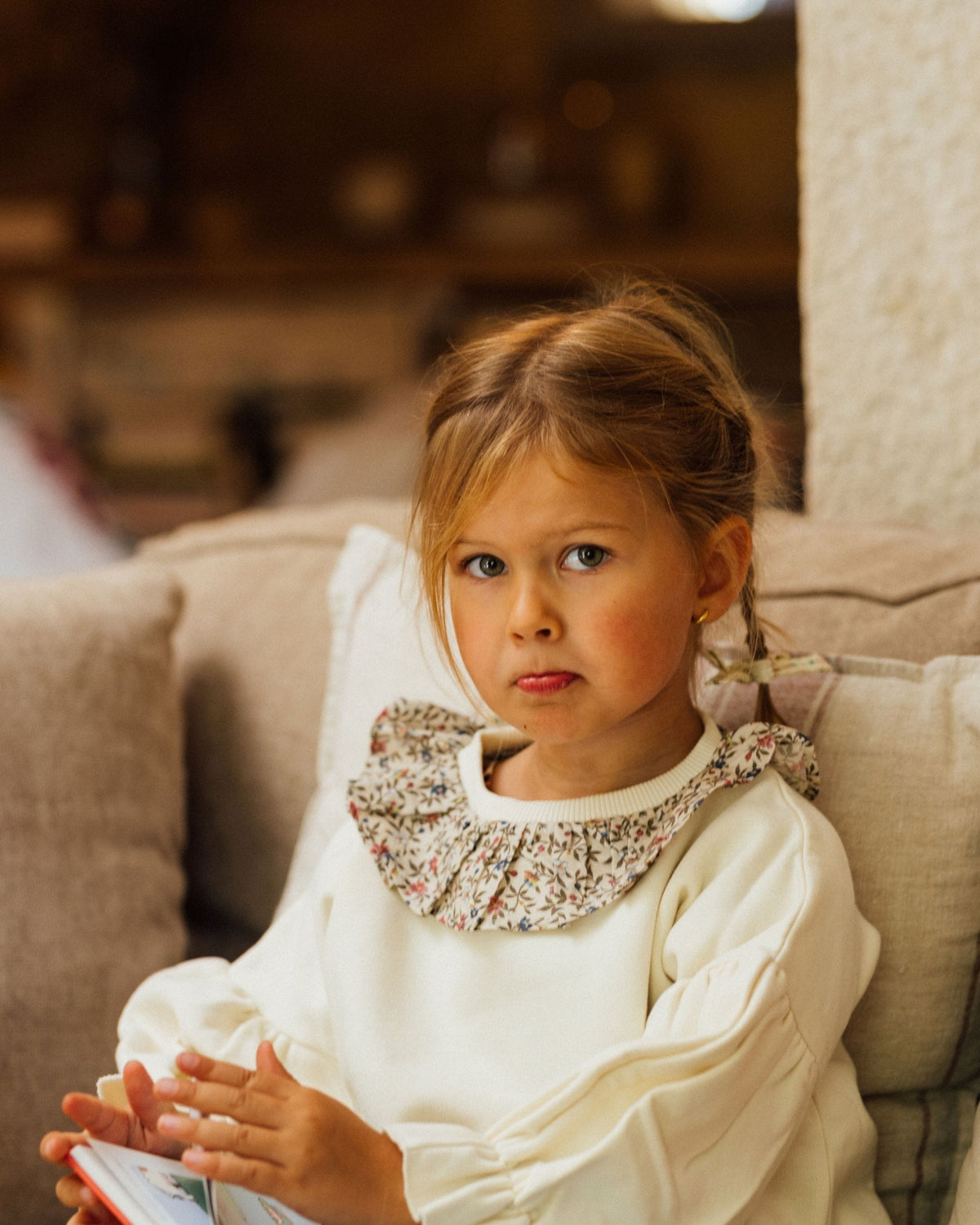 Epiko Sweat Sweat enfant molleton à colerette MIMOSA Mode durable made in france et europe
