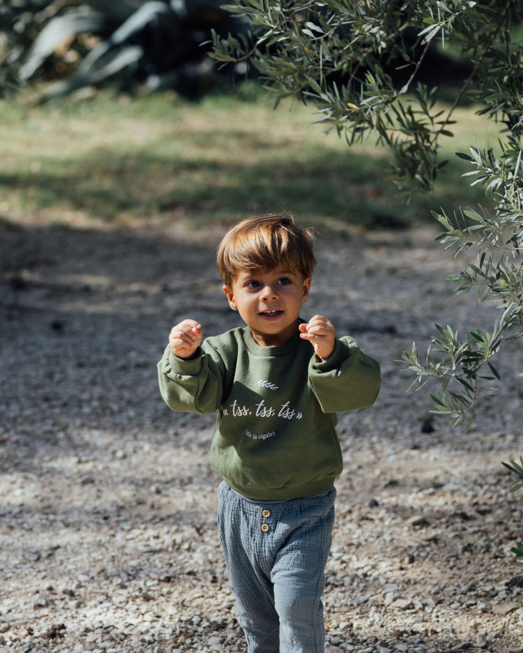 Epiko Sweat Sweat enfant vert olive MAGNOLIA Mode durable made in france et europe