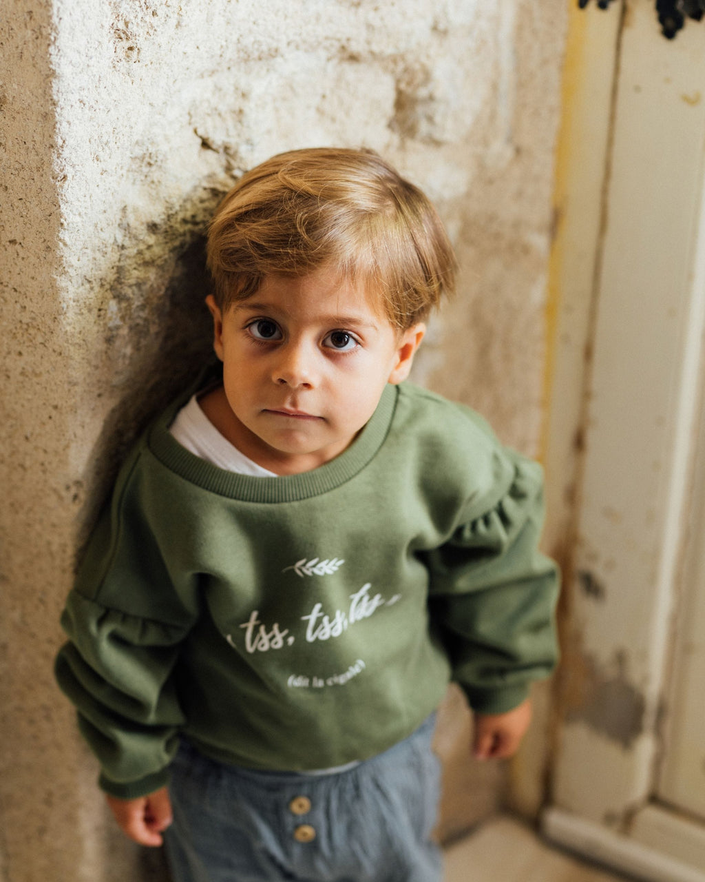 Epiko Sweat Sweat enfant vert olive MAGNOLIA Mode durable made in france et europe