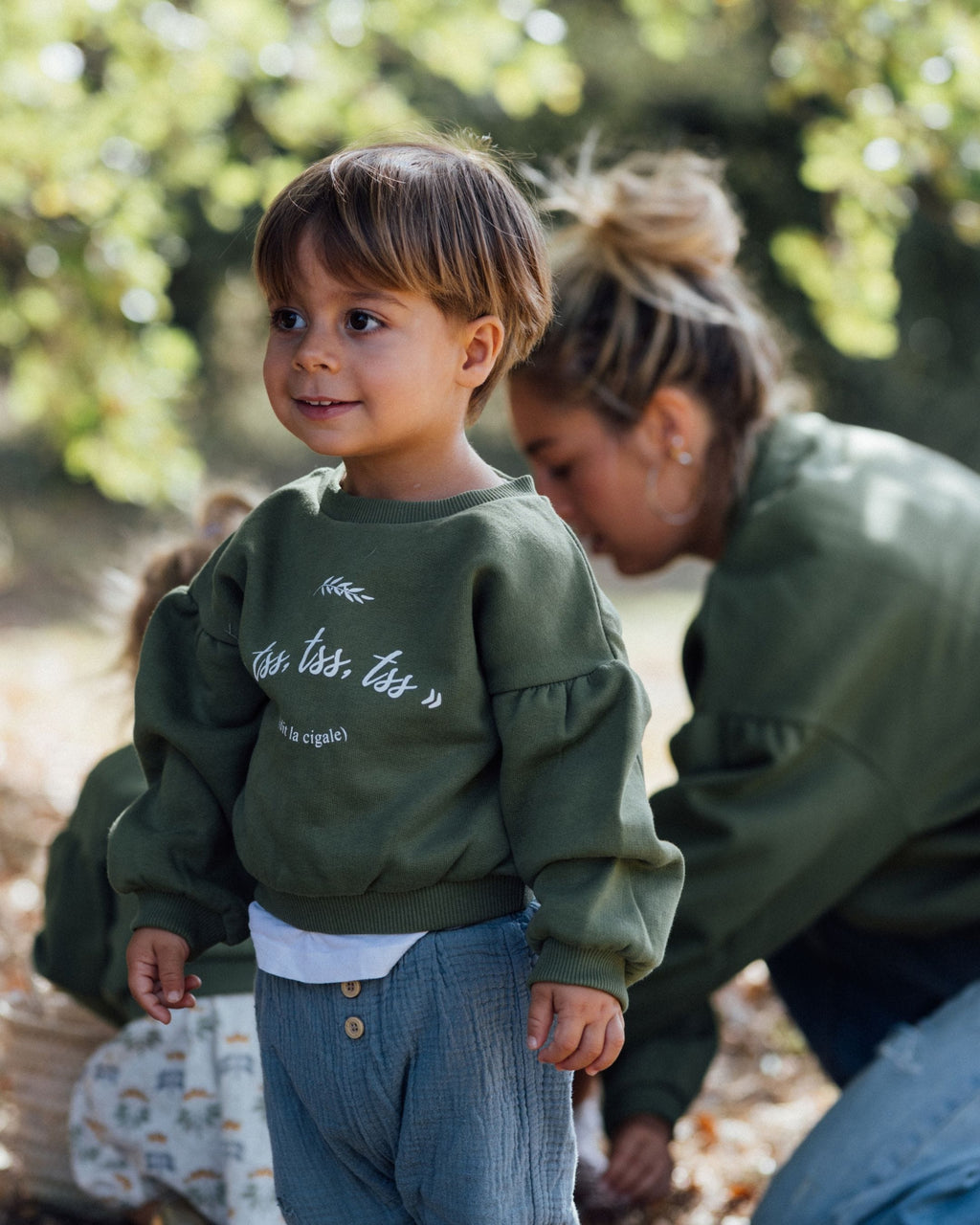 Epiko Sweat Sweat enfant vert olive MAGNOLIA Mode durable made in france et europe