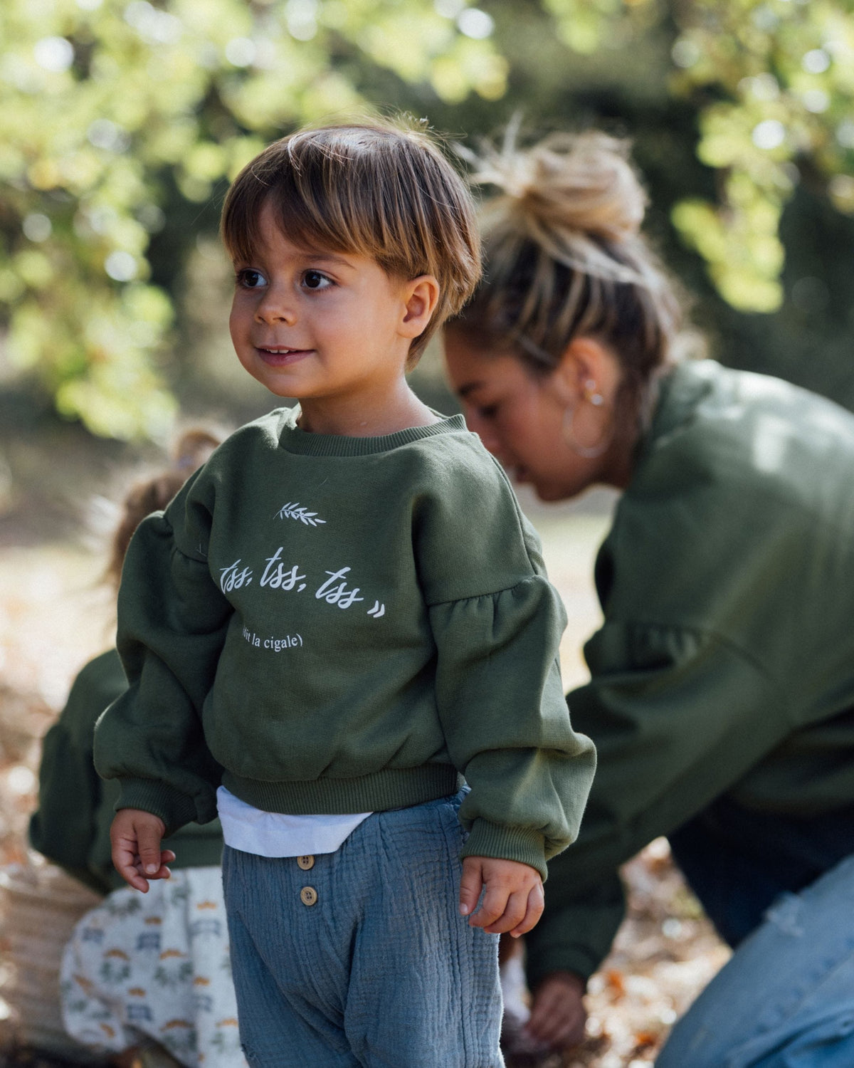 Epiko Sweat Sweat enfant vert olive MAGNOLIA Mode durable made in france et europe
