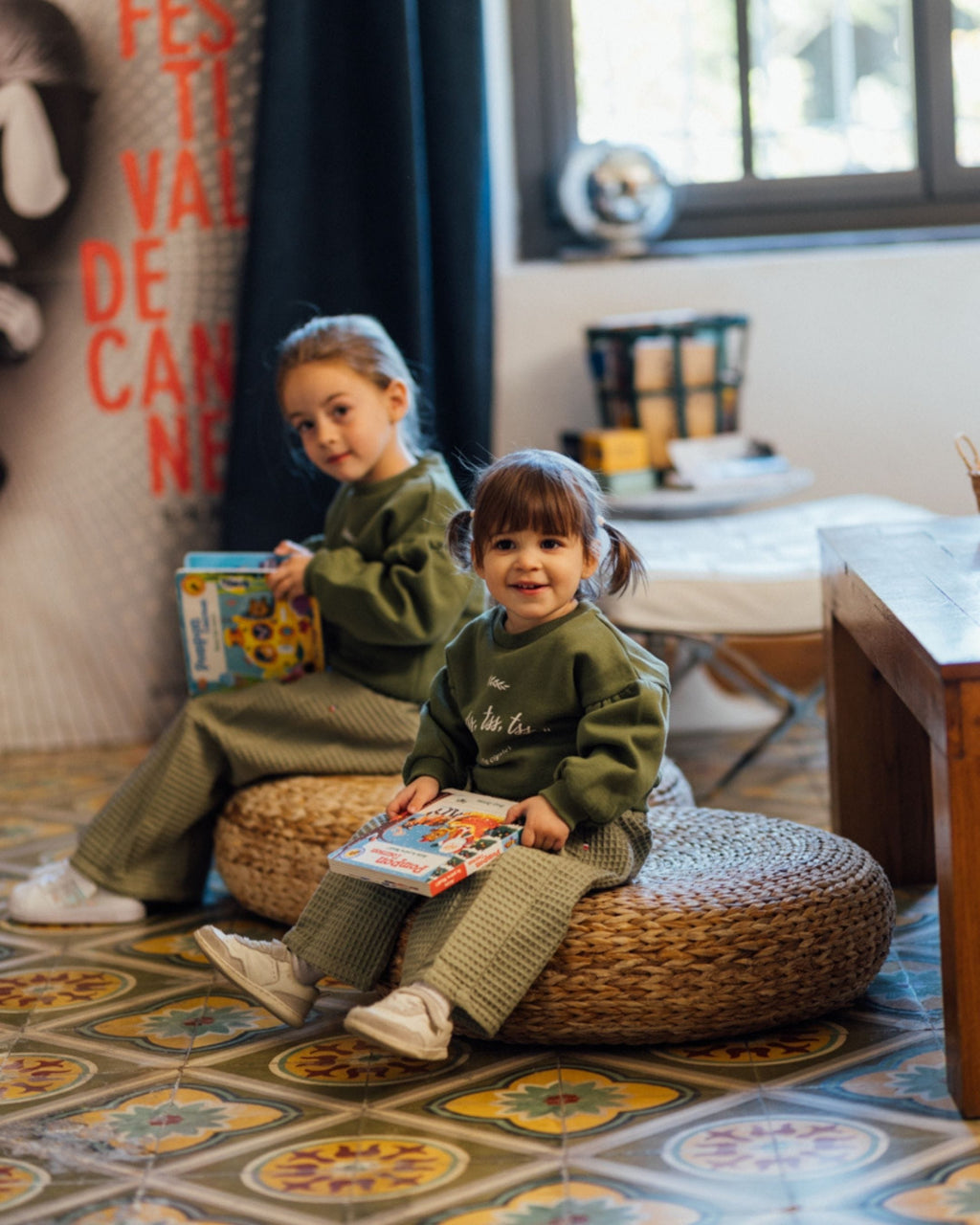 Epiko Sweat Sweat enfant vert olive MAGNOLIA Mode durable made in france et europe