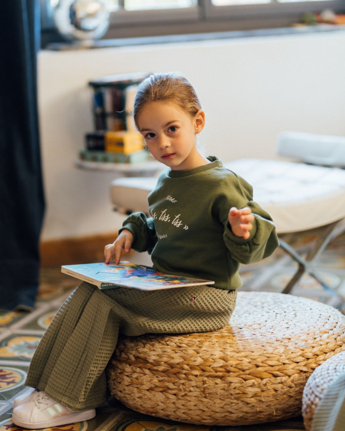 Epiko Sweat Sweat enfant vert olive MAGNOLIA Mode durable made in france et europe