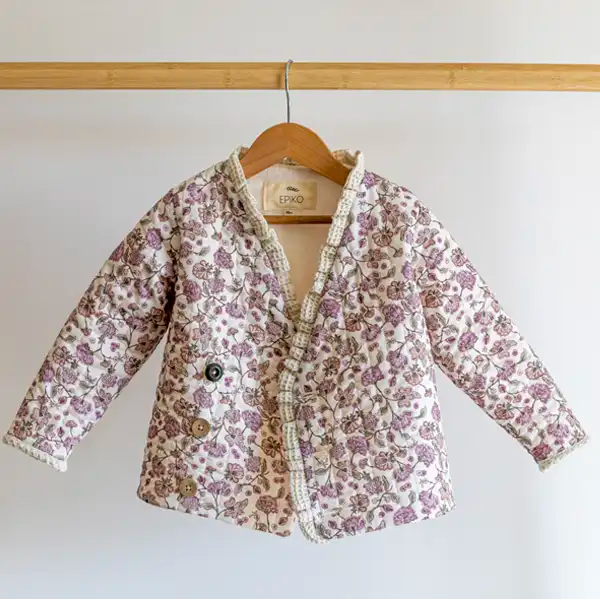 Epiko Veste Veste bébé en coton bio SAULE Mode durable made in france et europe