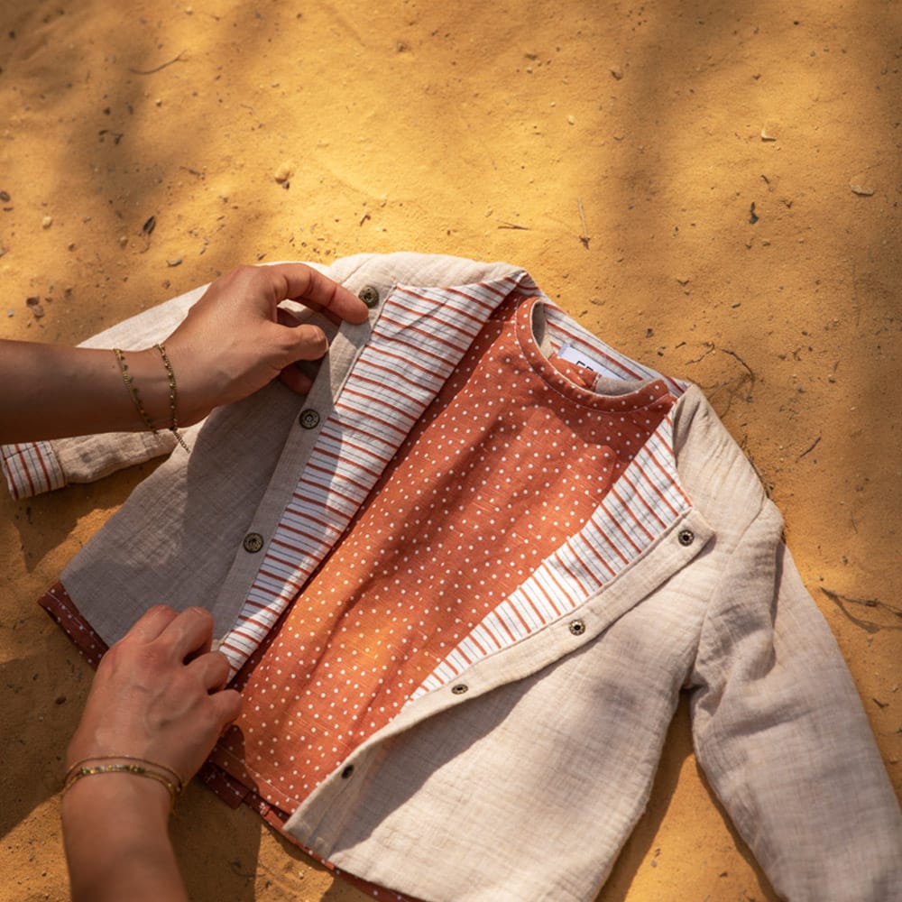 Epiko Veste Veste enfant doublée SARIETTE Mode durable made in france et europe