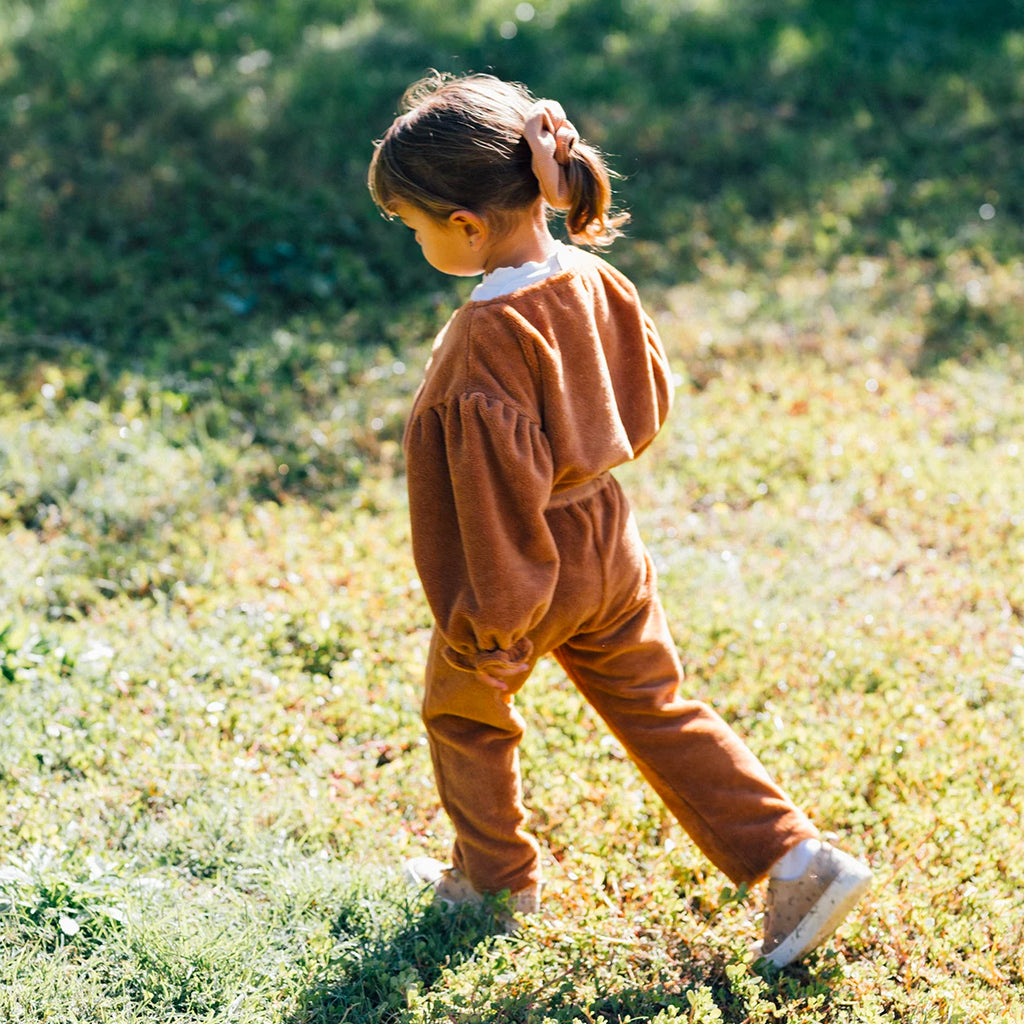 Pantalon bébé éponge camel AMANDIER