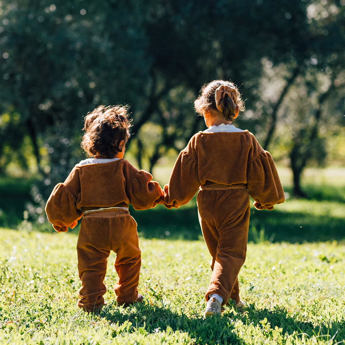 Pantalon bébé éponge camel AMANDIER