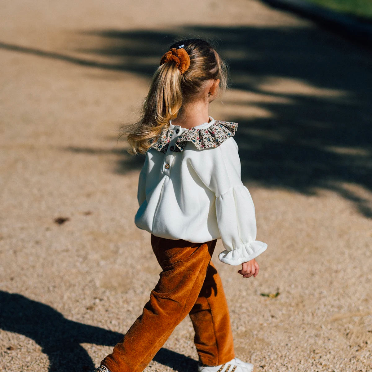 Pantalon bébé éponge camel AMANDIER
