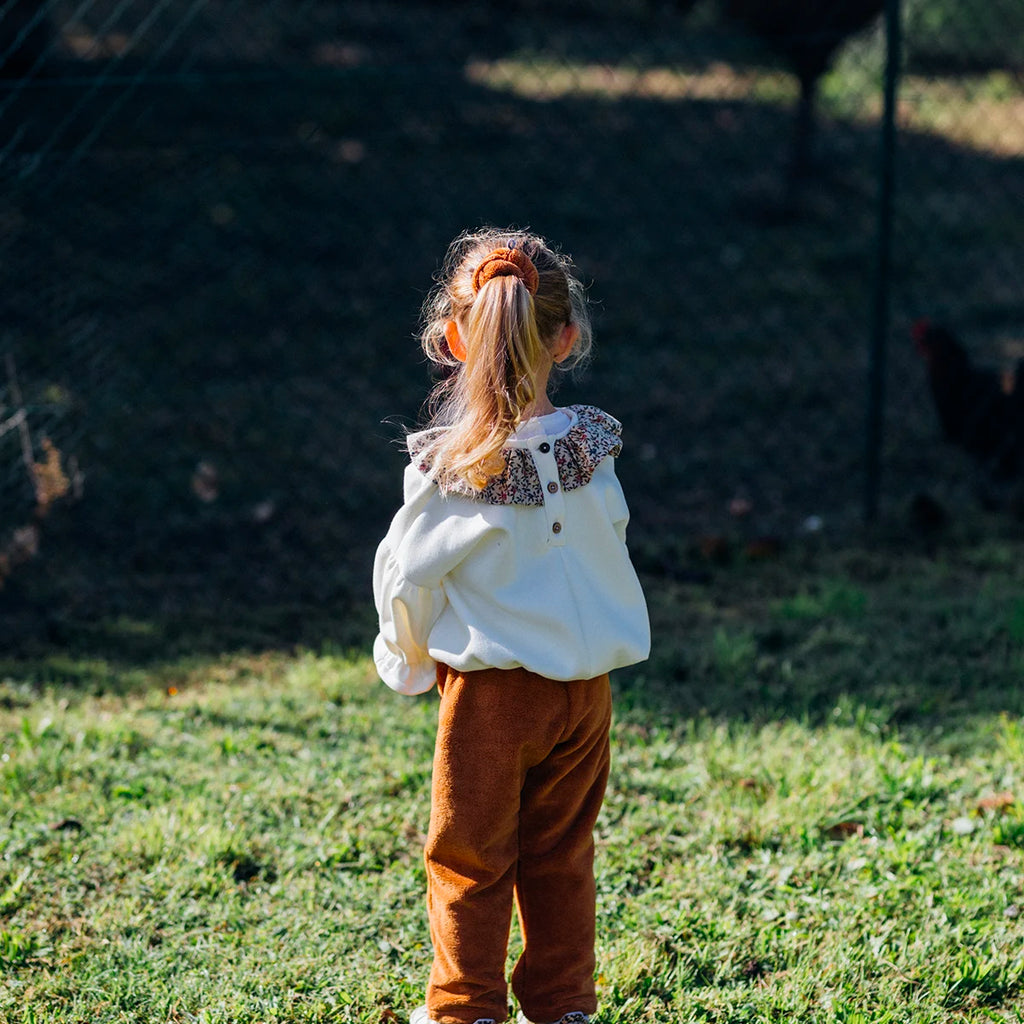 Pantalon bébé éponge camel AMANDIER